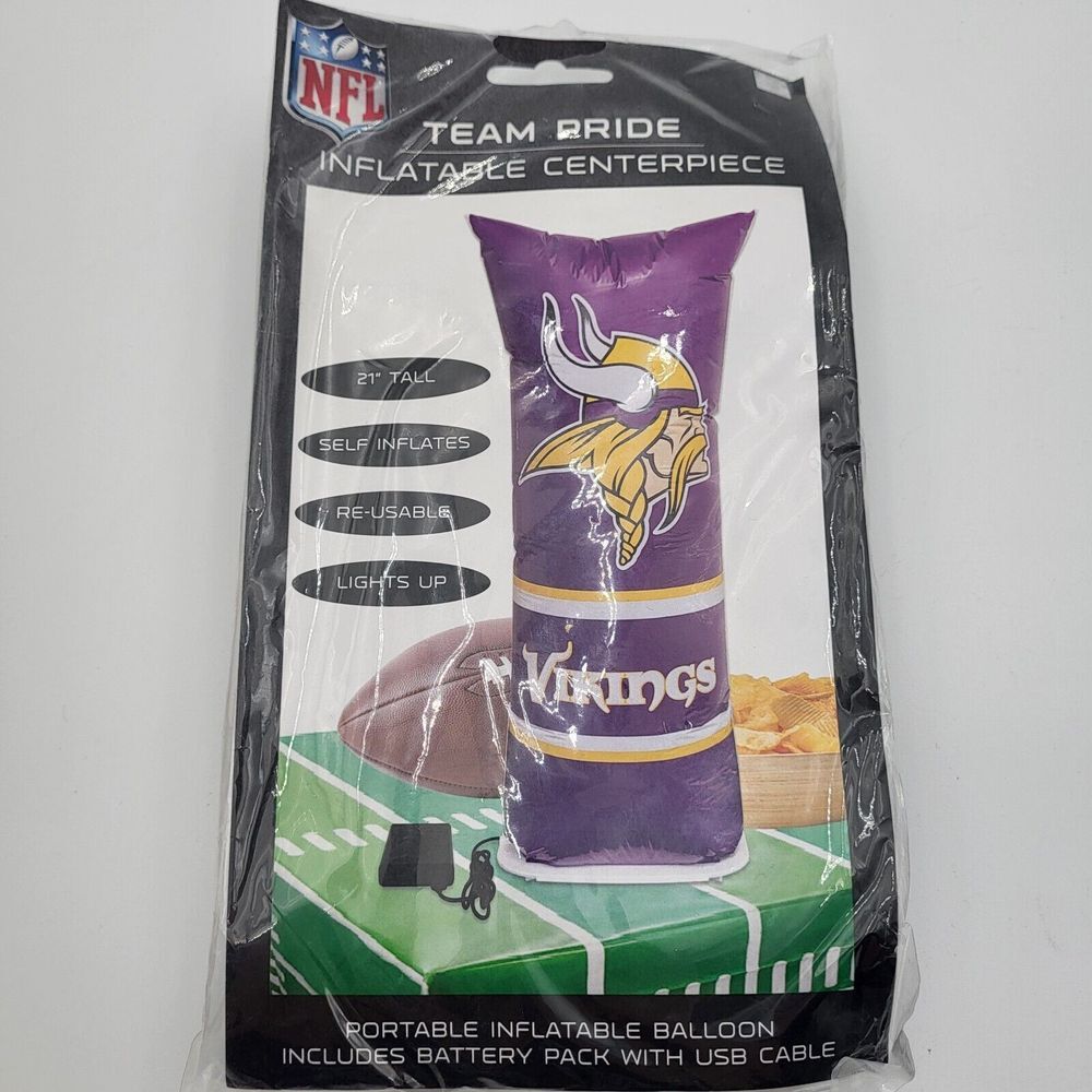 Minnesota Vikings Table‎ Top Inflatable 21" Self Inflates Re-Usable Lights Up